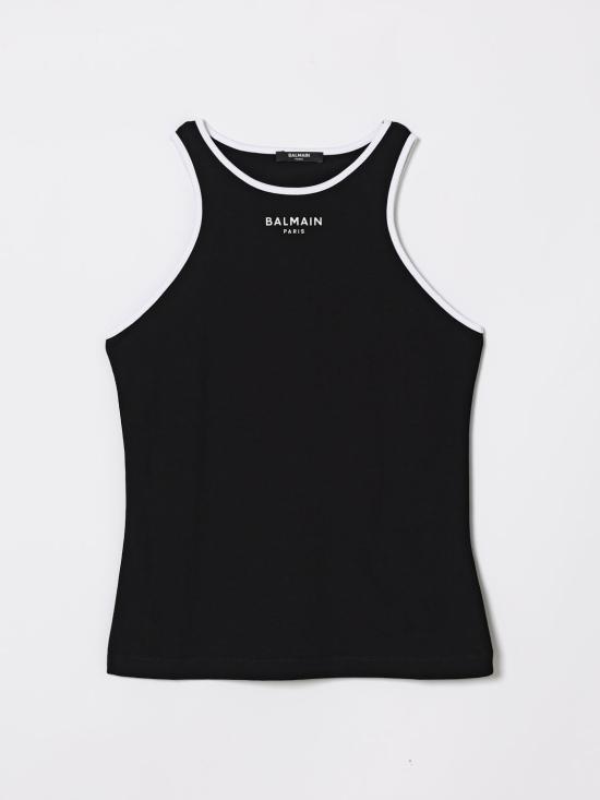 26SS [키즈] 발망 티셔츠 BY8A12Z3277 930BC Black