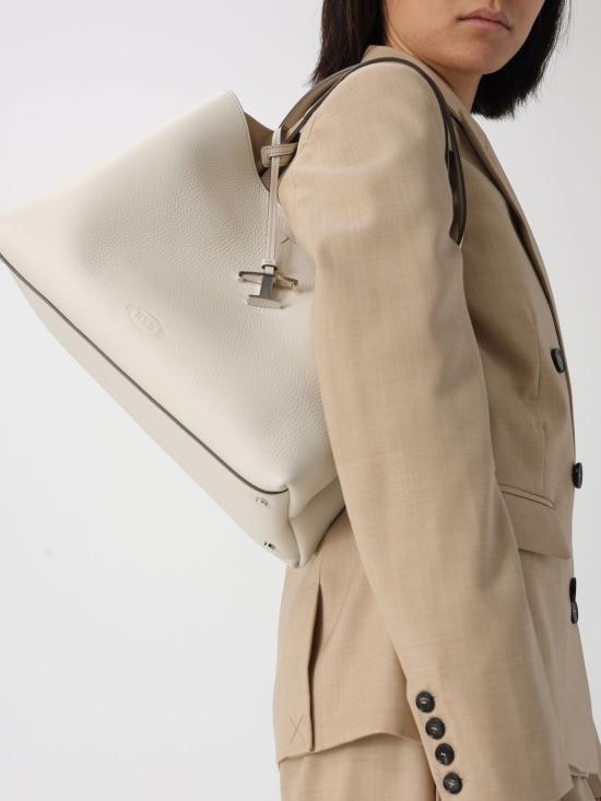 26SS 토즈 스몰 토트백 XBWAPAJ0300QRI 1O92 White - TODS