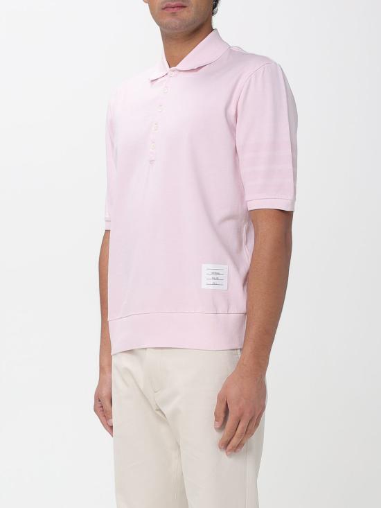26SS 톰브라운 가먼트 오버다이드 저지 4바 폴로셔츠 MJP236AJ0253 680 Pink - THOM BROWNE