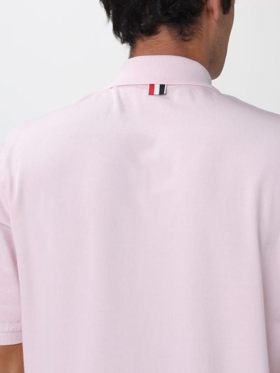 26SS 톰브라운 가먼트 오버다이드 저지 4바 폴로셔츠 MJP236AJ0253 680 Pink - THOM BROWNE