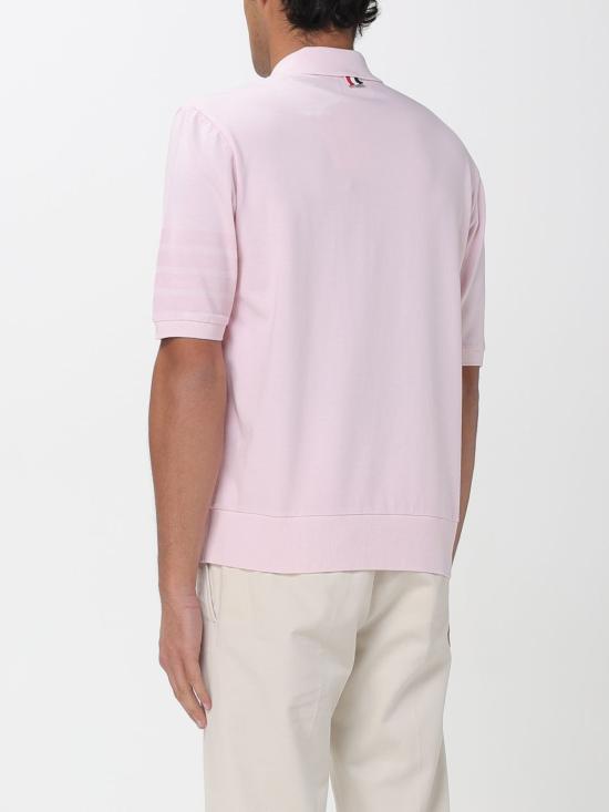 26SS 톰브라운 가먼트 오버다이드 저지 4바 폴로셔츠 MJP236AJ0253 680 Pink - THOM BROWNE