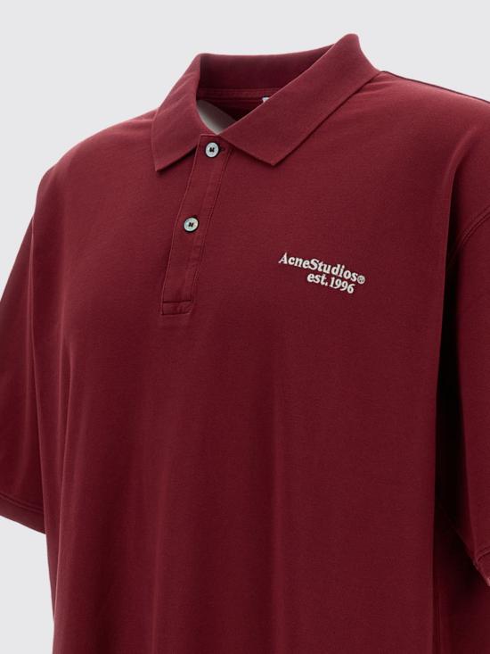 26SS 아크네 스튜디오 폴로 티셔츠 BL0433 ACE Burgundy - ACNE STUDIOS