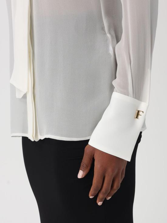 26SS 엘리자베타프랜치 셔츠 CA14861E2 360 White - ELISABETTA FRANCHI