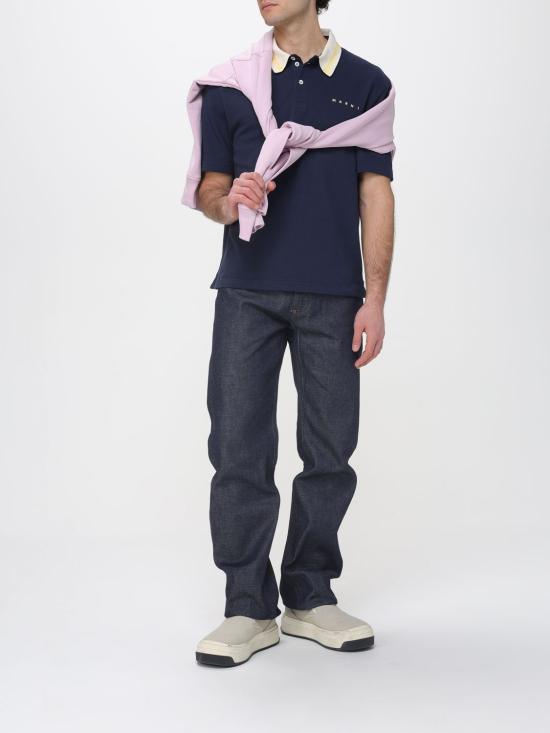 26SS 마르니 폴로 티셔츠 POMU0051LSUTC599 00B99 Blue - MARNI