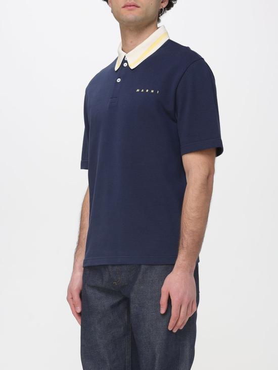 26SS 마르니 폴로 티셔츠 POMU0051LSUTC599 00B99 Blue - MARNI