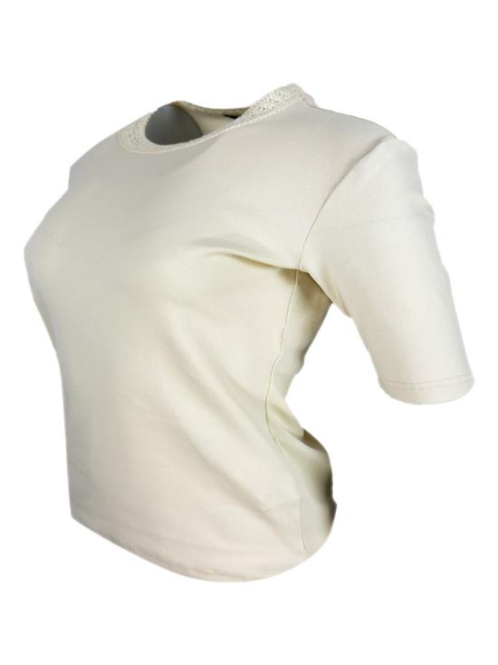 26SS 파비아나 필리피 반팔 티셔츠 JED266F146L9280145 Beige - FABIANA FILIPPI