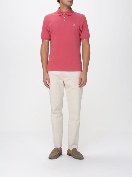 26SS 브루넬로 쿠치넬리 피케 폴로 셔츠 ME8548788 CKH22 Red - BRUNELLO CUCINELLI