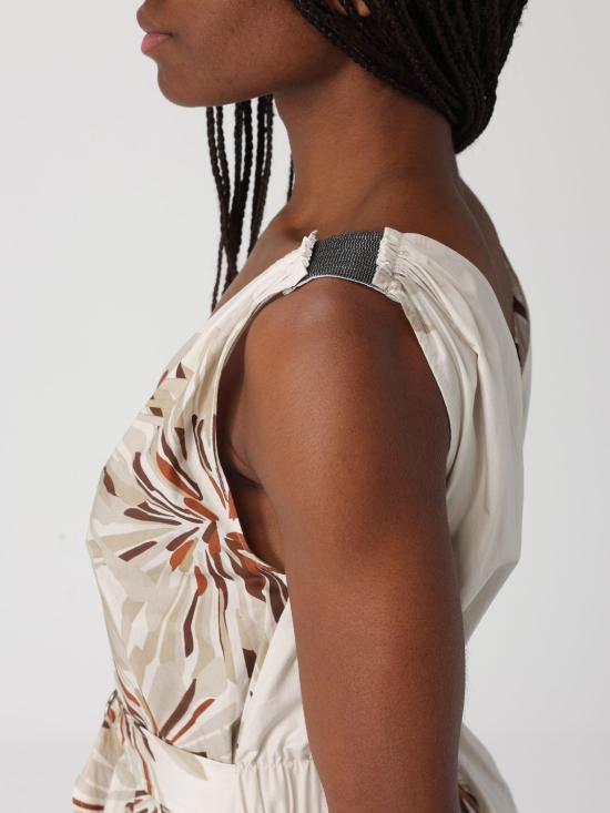 26SS 브루넬로 쿠치넬리 롱 원피스 MQ197A5092 C004 Beige - BRUNELLO CUCINELLI