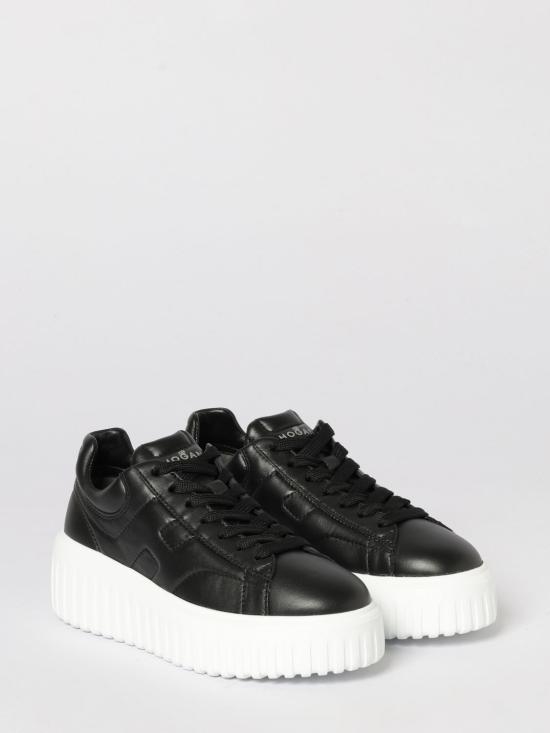 26SS 호간 H-스트라이프 스니커즈 HXW6450FC60LE9 B999 Black - HOGAN