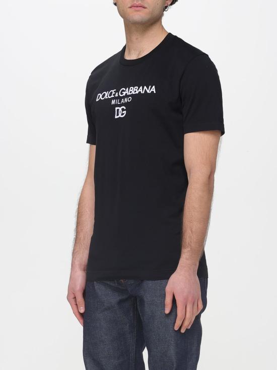 26SS 돌체앤가바나 반팔 티셔츠 G8PD7ZG7P0H N0000 Black - DOLCE & GABBANA