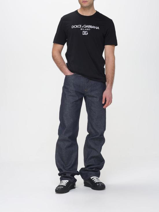 26SS 돌체앤가바나 반팔 티셔츠 G8PD7ZG7P0H N0000 Black - DOLCE & GABBANA