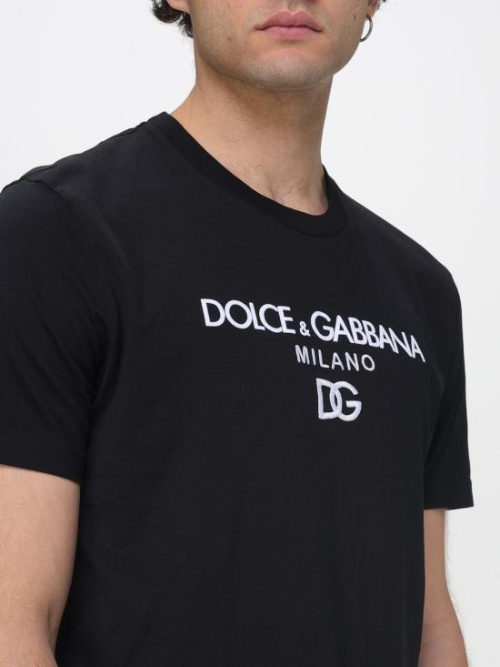 26SS 돌체앤가바나 반팔 티셔츠 G8PD7ZG7P0H N0000 Black - DOLCE & GABBANA