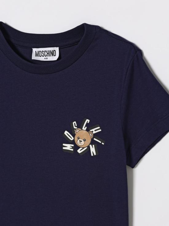26SS [키즈] 모스키노 티셔츠 HUM05OLAA03 40016 Blue - MOSCHINO