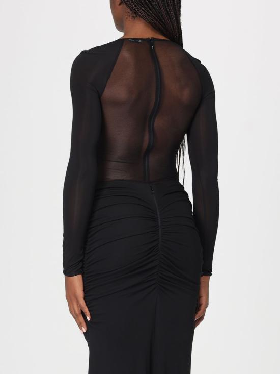 26SS 엘리자베타프랜치 바디수트 티셔츠 BO01061E2 110 Black - ELISABETTA FRANCHI