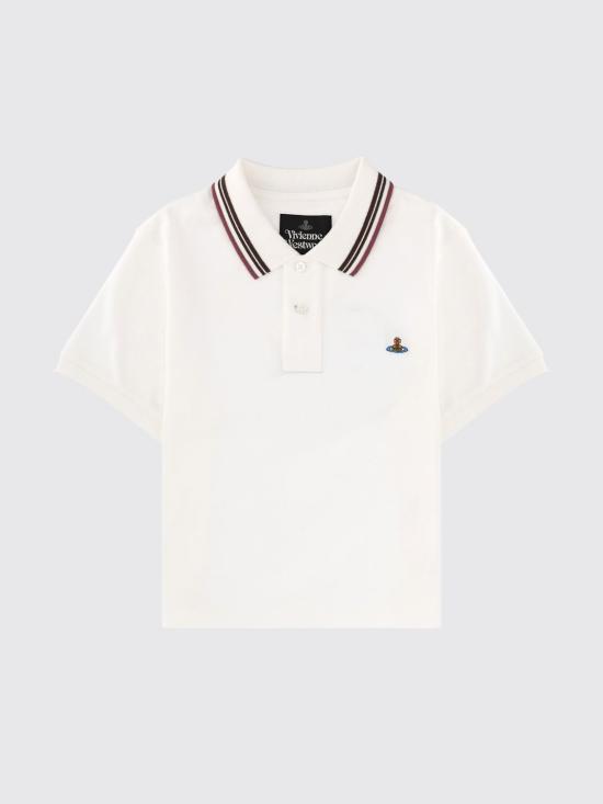 26SS 비비안웨스트우드 폴로 티셔츠 1H010004J00AU A401 White - VIVIENNE WESTWOOD