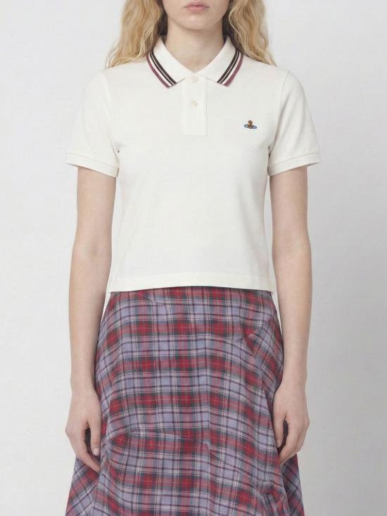 26SS 비비안웨스트우드 폴로 티셔츠 1H010004J00AU A401 White