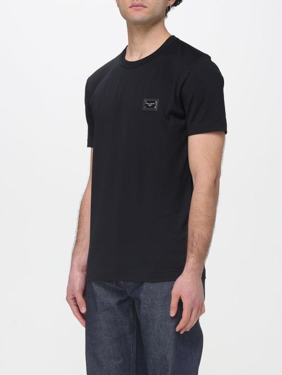 26SS 돌체앤가바나 반팔 티셔츠 G8PT1TG7F2I N0000 Black - DOLCE & GABBANA