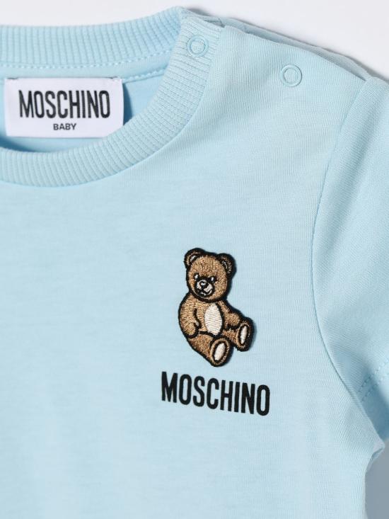 26SS [키즈] 모스키노 티셔츠 MUM04TLAA02 40304 Sky Blue - MOSCHINO