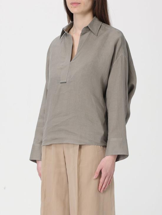 26SS 브루넬로 쿠치넬리 셔츠 MA698MQ705 C1063 Kaki - BRUNELLO CUCINELLI