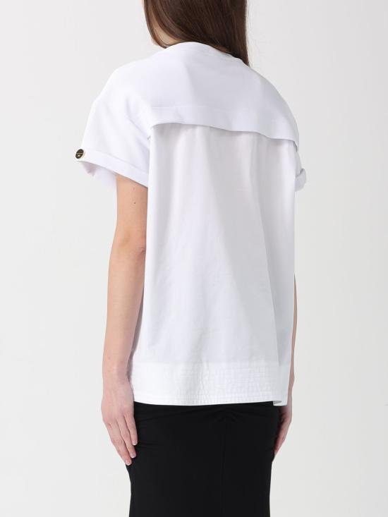 26SS 엘리자베타프랜치 반팔 티셔츠 MA75P61E2 270 White - ELISABETTA FRANCHI