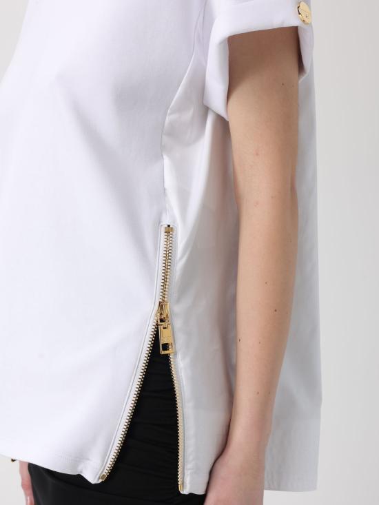 26SS 엘리자베타프랜치 반팔 티셔츠 MA75P61E2 270 White - ELISABETTA FRANCHI