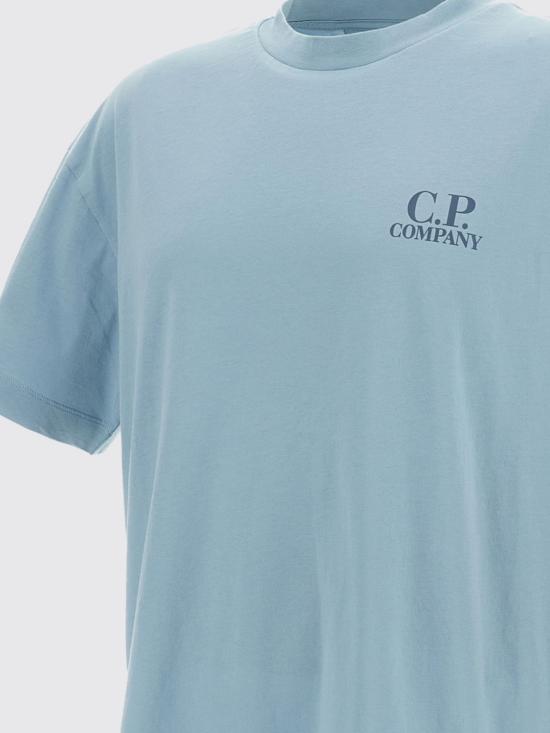 26SS 씨피 컴퍼니 30/1 저지 숏슬리브 로고 티셔츠 20CMTS086A005100W 809 Gnawed Blue - C.P. COMPANY