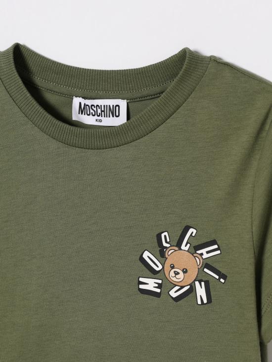 26SS [키즈] 모스키노 티셔츠 HUM05OLAA03 30037 Olive - MOSCHINO