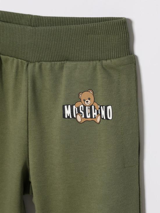 26SS [키즈] 모스키노 트레이닝/조거 팬츠 HUP091LCA19 30037 Olive - MOSCHINO