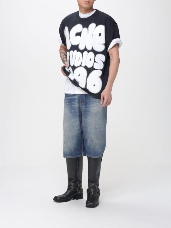 26SS 아크네 스튜디오 반팔 티셔츠 CL0333 J83 Black - ACNE STUDIOS