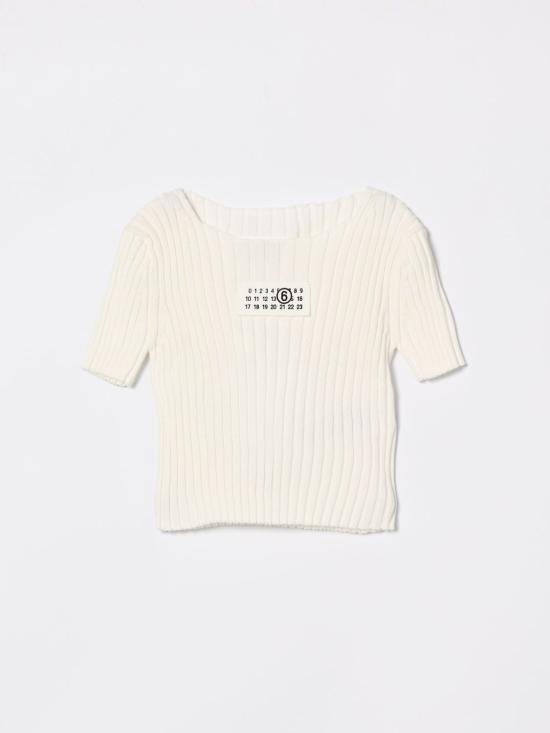 26SS [키즈] MM6 메종마르지엘라 풀오버 M60989MM07X M6101 White