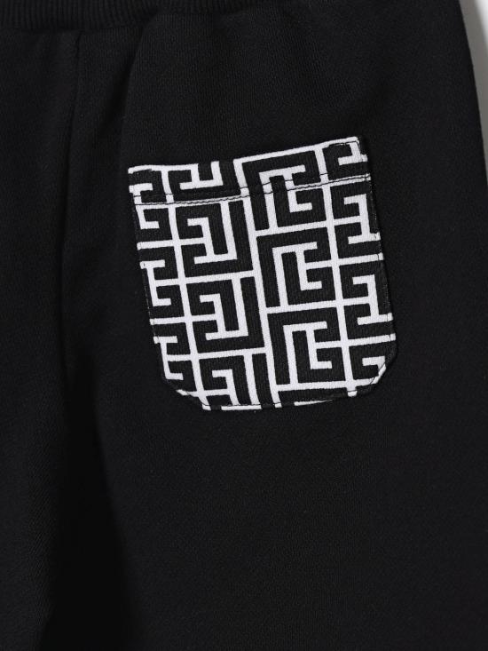 26SS [키즈] 발망 쇼츠/버뮤다 BY6539Z3183 930 Black - BALMAIN