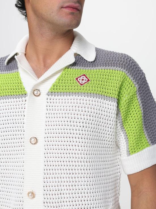 26SS 카사블랑카 반팔 셔츠 MSP26KW1207 01 White - CASABLANCA