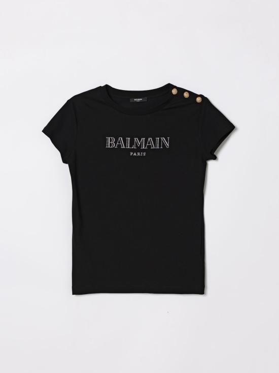 26SS [키즈] 발망 티셔츠 BY8A51Z3277 930 Black