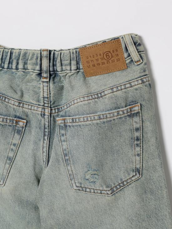 26SS [키즈] MM6 메종마르지엘라 진 M60972MM06W M601 Gnawed Blue - MM6 MAISON MARGIELA