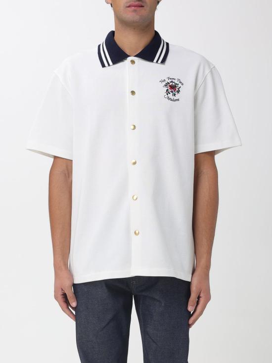 26SS 드롤드무슈 반팔 셔츠 JSH247CO264 OW White