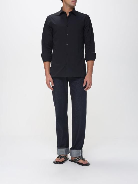 26SS 버버리 스트레치 코튼 셔츠 8071799 Black - BURBERRY