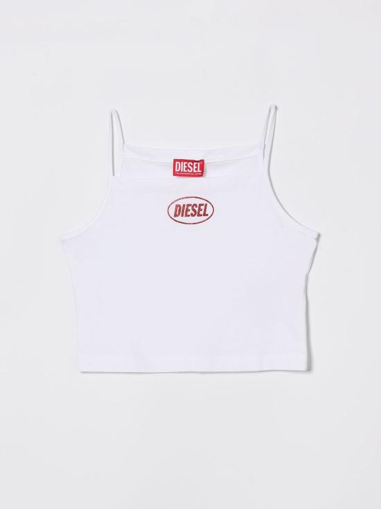 26SS [키즈] 디젤 티셔츠 J025840GRAI K100 White