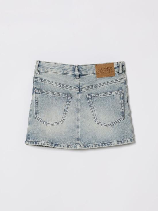 26SS [키즈] MM6 메종마르지엘라 스커트 M60975MM06Y M601 Gnawed Blue - MM6 MAISON MARGIELA