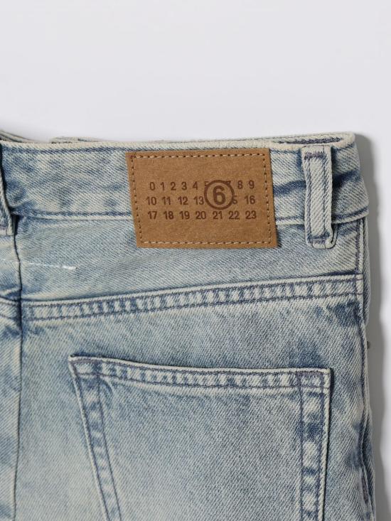 26SS [키즈] MM6 메종마르지엘라 스커트 M60975MM06Y M601 Gnawed Blue - MM6 MAISON MARGIELA