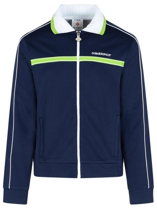 26SS 카사블랑카 집업 니트 M SP26 JTP 391 01NAVY