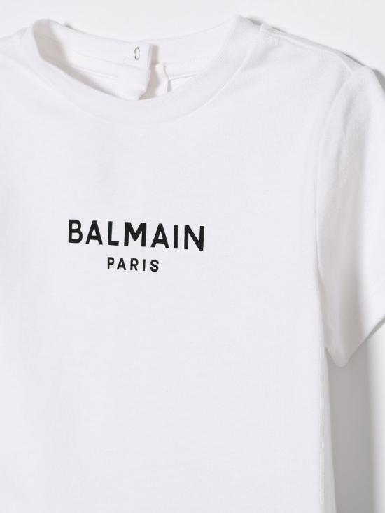 26SS [키즈] 발망 티셔츠 BY8631Z3672 100NE White - BALMAIN