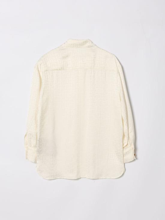 26SS [키즈] 발망 셔츠 BY5A30S0192 102 White - BALMAIN