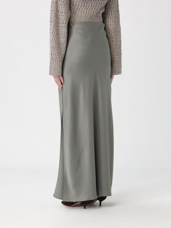 26SS 브루넬로 쿠치넬리 바이어스 컷 맥시 스커트 M0H38G3396 C9125 Green - BRUNELLO CUCINELLI