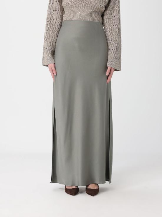 26SS 브루넬로 쿠치넬리 바이어스 컷 맥시 스커트 M0H38G3396 C9125 Green