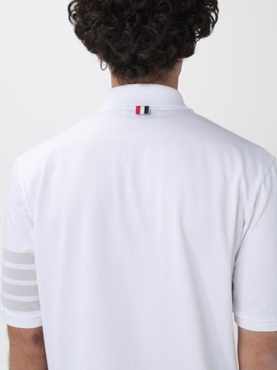 26SS 톰브라운 가먼트 오버다이드 저지 4바 폴로셔츠 MJP236AJ0253 100 White - THOM BROWNE