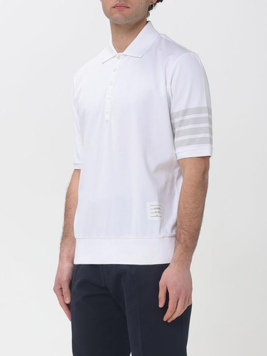 26SS 톰브라운 가먼트 오버다이드 저지 4바 폴로셔츠 MJP236AJ0253 100 White - THOM BROWNE