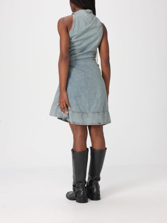 26SS 알렉산더 맥퀸 롱 원피스 857115QMAD1 4383 Denim - ALEXANDER MCQUEEN