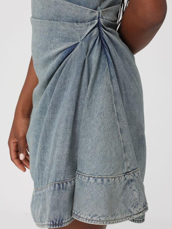 26SS 알렉산더 맥퀸 롱 원피스 857115QMAD1 4383 Denim - ALEXANDER MCQUEEN