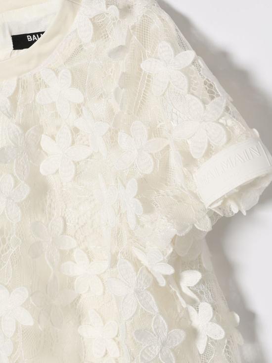 26SS [키즈] 발망 원피스 BY1D51U0263 100 White - BALMAIN