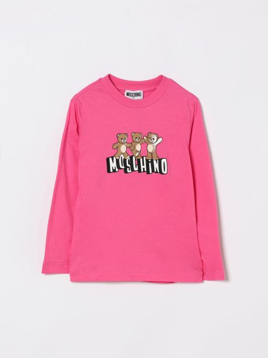 26SS [키즈] 모스키노 티셔츠 HWO00JLAA17 50533 Azalea